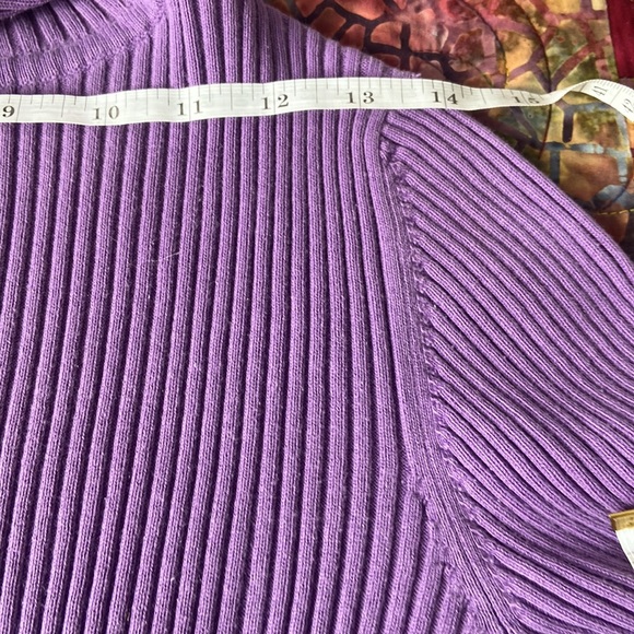 Vintage ribbed purple turtleneck - Picture 7 of 8